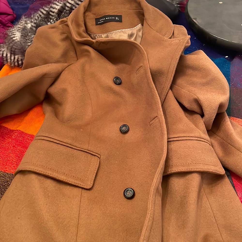 Brown trench coat
